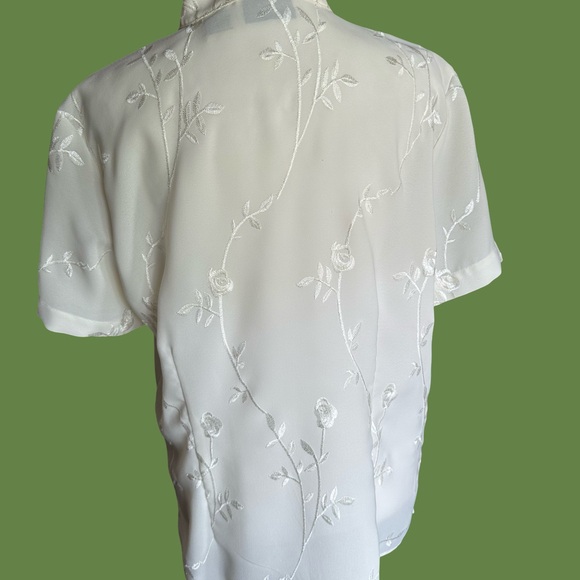 Apparenza Ivory Embroidered Blouse - Picture 3 of 5